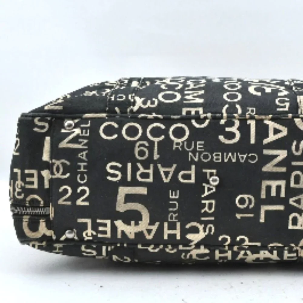 EUC Chanel Vintage Rue Cambon 31 Shoulder Bag Tote Satchel Black Ivory Travel - Picture 6 of 14